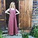 Linen dress, wine color, long, loose fitting. Dresses. Boho-Eklektika. My Livemaster. Фото №5