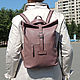  Women's Purple Taya Leather Backpack Bag Mod. CP34-191, Backpacks, St. Petersburg,  Фото №1