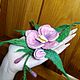 Шапка с орхидеями для бани/праздника. Шапки. Светлана 'Шерстяной калейдоскоп' (WoolKaleidoscop). Ярмарка Мастеров.  Фото №6