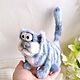 Кот, кот тедди, полосатый кот, вязаная игрушка. Амигуруми куклы и игрушки. Бабка Ежка вяжет (elena-lutkova). Интернет-магазин Ярмарка Мастеров.  Фото №2