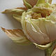 Silk flowers. Decoration brooch pin LADY DI.CREAM ROSES. Brooches. Irina Vladi. Online shopping on My Livemaster.  Фото №2