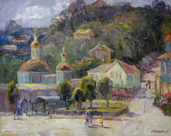"У источника" хм,80х100 см