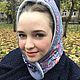 Шапка Капор Капюшон утеплённый из платка. Русский стиль Зимний узор. Шапки. LusyStudio. Ярмарка Мастеров.  Фото №6