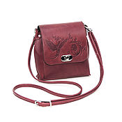 Сумки и аксессуары handmade. Livemaster - original item Crossbody bag: Handbag women`s leather burgundy June Mod. C76p-681. Handmade.