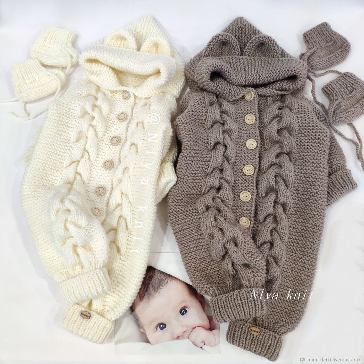 Jumpsuits: Knitted baby jumpsuit Teddy Bear – купить на Ярмарке ...