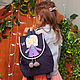 Детский джинсовый рюкзачок Маленькая принцесса Николь. Сумки для детей. Катя Баланина (Сумки, рюкзаки). Ярмарка Мастеров.  Фото №5