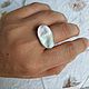 Кольцо с перламутром. Кольца. Vadjra-jewelry. Интернет-магазин Ярмарка Мастеров.  Фото №2