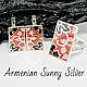 Jewelry sets: Forget-me-not made of 925 silver with BS0072 enamel, Jewelry Sets, Yerevan,  Фото №1