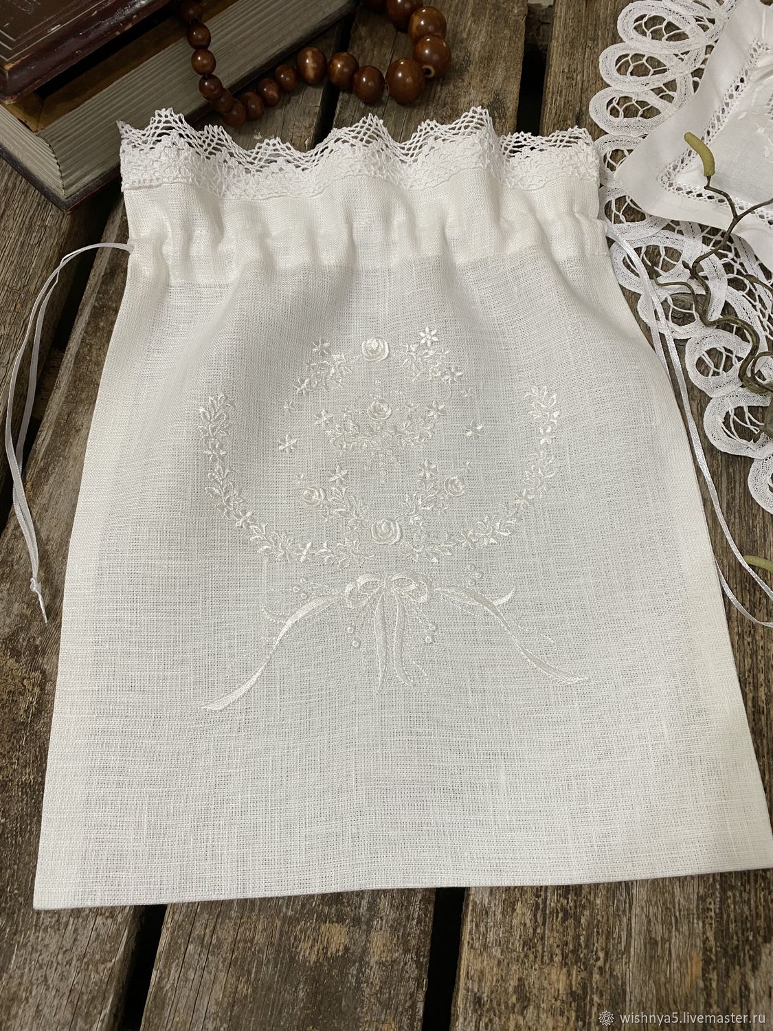 Мешочек льняной для белья " Нежность" – купить на Ярмарке Мастеров ...