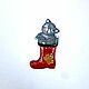 Cat brooch 'Puss in a boot'. Brooches. ETNOMIR (ethnomir). Online shopping on My Livemaster.  Фото №2