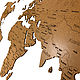 Деревянная карта мира 150х80 см с гравировкой, коричневая. Карты мира. Afi Design. Интернет-магазин Ярмарка Мастеров.  Фото №2