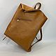 Leather backpack 'asymmetry', Backpacks, Odintsovo,  Фото №1