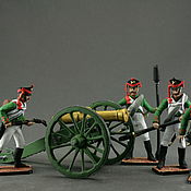 Подарки к праздникам handmade. Livemaster - original item Set of soldiers 54 mm. Hand painted. Napoleonica. Gun. Artillery. Handmade.