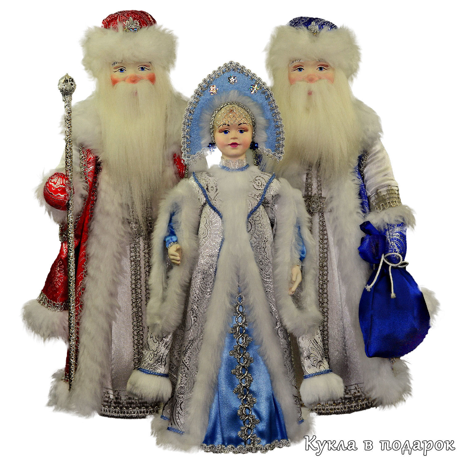 Интерьерная кукла дед мороз и снегурочка (80 фото)