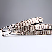 Аксессуары handmade. Livemaster - original item Python Genuine Leather women`s belt, width 2,5 cm IMP3117Z. Handmade.