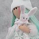 Текстильная кукла Анабель. Тыквоголовка. Dolls by O.Kiss. Интернет-магазин Ярмарка Мастеров.  Фото №2