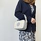 Order Crossbody bag made of leather with a stitch color gray-blue milky. MiTonA. Livemaster. . Crossbody bag Фото №3