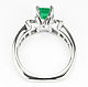 Order Platinum & 18K Emerald Engagement Ring, AAA+ Colombian Emerald Ring, F. JR Colombian Emeralds (JRemeralds). Livemaster. . Rings Фото №3