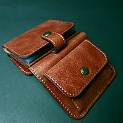 Сумки и аксессуары handmade. Livemaster - original item Wallet small leather business card holder. Hybrid. Handmade.