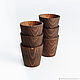 Order Set of textured wooden glasses made of pine 6 pcs. R16. ART OF SIBERIA. Livemaster. . Shot Glasses Фото №3