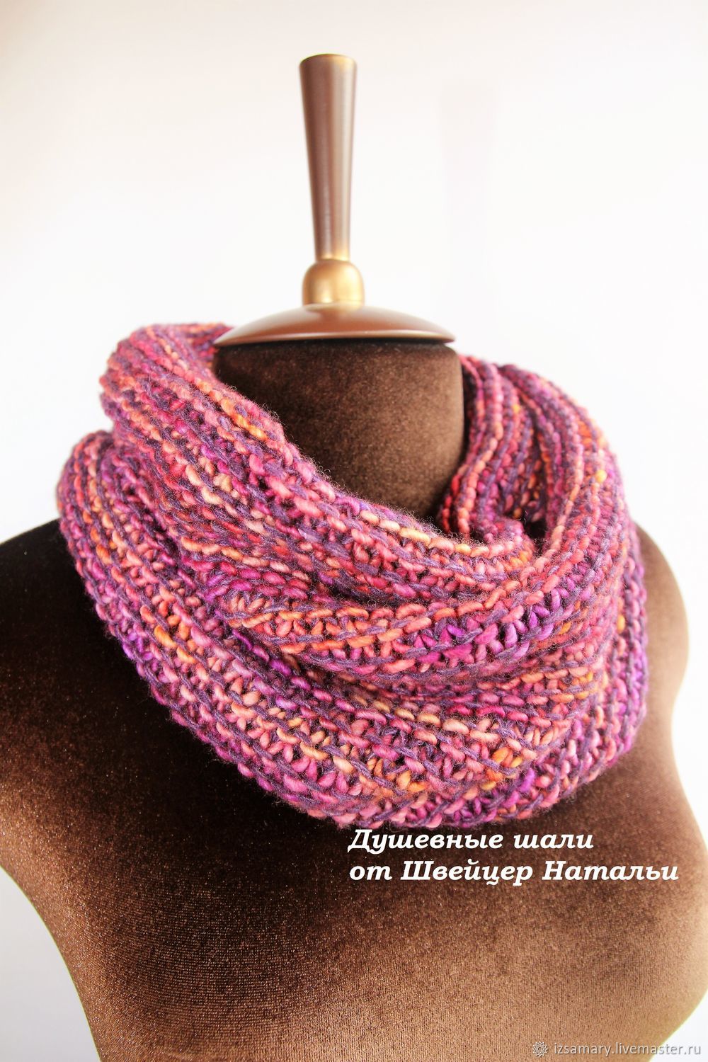 Вязаный шарф-хомут спицами схема вязания. Снуд косичками для начинающих | Макияж глаз