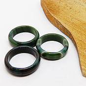 Украшения handmade. Livemaster - original item Green agate ring 17 p. Handmade.