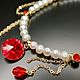 Чокер с жемчугом и кристаллом Swarovski, Чокер, Северодвинск,  Фото №1