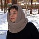 Заказать Снуд-шарф "Рассвет" серый с розоватым оттенком (полушерсть). Елена- L. Ярмарка Мастеров. . Снуды Фото №3