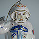 Елочная игрушка "Космонавт с чемоданом" белый. Елочные игрушки. farfor-spb. Интернет-магазин Ярмарка Мастеров.  Фото №2