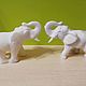 Estatuilla de elefante de piedra natural Ural artesanía anhidrita, Figurines, Horde,  Фото №1