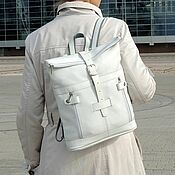 Сумки и аксессуары handmade. Livemaster - original item Backpacks: Backpack Bag Leather Female White Selfie Mod.SR56-141. Handmade.