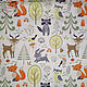 Fabric Chinese cotton satin forest animals, Fabric, Moscow,  Фото №1