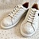 Zapatillas de cuero genuino de avestruz, en color blanco!. Training shoes. SHOES&BAGS. My Livemaster. Фото №5