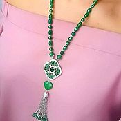 Украшения handmade. Livemaster - original item Necklace with agate and jade. Handmade.