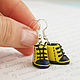 Earrings 'Sneakers' (yellow). Earrings. Katy_Barysheva. Online shopping on My Livemaster.  Фото №2