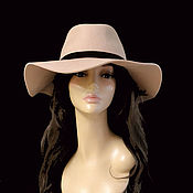 Аксессуары handmade. Livemaster - original item hats: Fedor beige. Handmade.