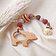 Toy for kid. Rodent on a clip with a bear cub. Teething toys. LillyShop. My Livemaster. Фото №4