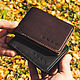 Bifold dark brown leather wallet, Wallets, Volzhsky,  Фото №1