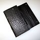 Purse-clutch No. 3. Black Caiman.Large leather purse. Wallets. Bags and accessories. Alexandra (SSbagS). My Livemaster. Фото №4
