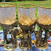 Посуда handmade. Livemaster - original item Vodka shot glass of 3 pieces Hunting Trophies. Handmade.