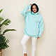 NATALINI Толстовка Худи с начесом цвет ментол Plus Size. Свитшоты. NATALINI. Ярмарка Мастеров.  Фото №6
