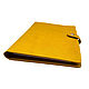 Кожаный блокнот А5, Желтый. Вертикальный. Блокноты. Кожатерия / Leather Terra. Ярмарка Мастеров.  Фото №6