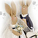 Свадебные зайцы(мини-проект), Мягкие игрушки, Тольятти,  Фото №1