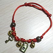 Фен-шуй и эзотерика handmade. Livemaster - original item Red Thread bracelet with pendants. Handmade.