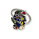 Ring "Summer" with enamel and silver stones, Rings, Moscow,  Фото №1