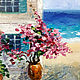 Painting with the sea, A house on the shore, oil on canvas. Pictures. Lana Zaitceva. Online shopping on My Livemaster.  Фото №2