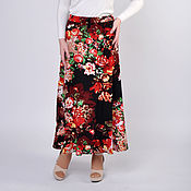 Одежда handmade. Livemaster - original item Demi-season skirt with flowers. Handmade.
