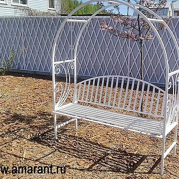 Дача и сад ручной работы. Ярмарка Мастеров - ручная работа Скамейка арка в белом цвете. Handmade.