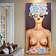Painting girl Peony Nude Girl Nude painting 50h100 cm. Pictures. kartina-sochi. Online shopping on My Livemaster.  Фото №2