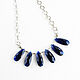 Quartz necklace, blue necklace, elegant handmade necklace. Necklace. Irina Moro. Online shopping on My Livemaster.  Фото №2